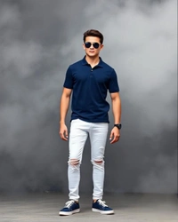 Navy Polo Tshirt - XL