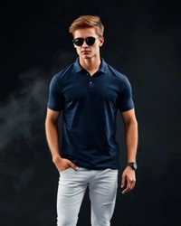 Navy Polo Tshirt - XXL