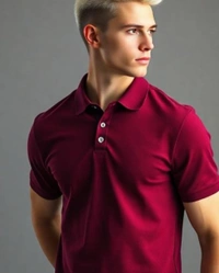 Maroon Stylish Polo Tshirt - S