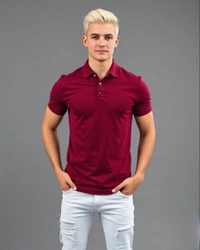 Maroon Stylish Polo Tshirt - S