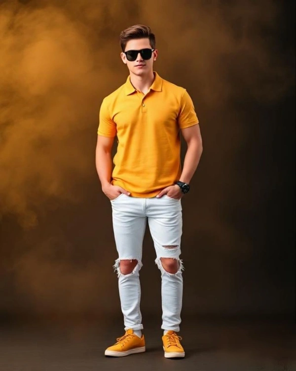 Mustard Yellow Polo Tshirt - S