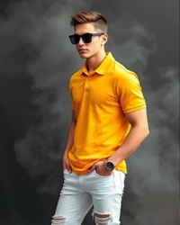 Mustard Yellow Polo Tshirt - S