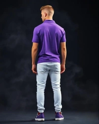 Stylish Purple Polo Tshirt - M