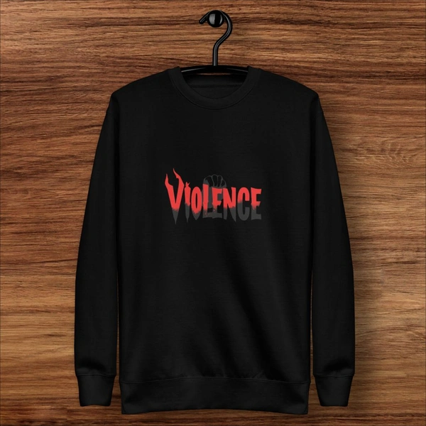 Voilence Printed Black Sweatshirt - M