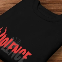 Voilence Printed Black Sweatshirt - XXL