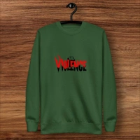 Voilence Printed Green Sweatshirt - L