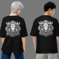 Unisex Oversized Black Tshirt - L