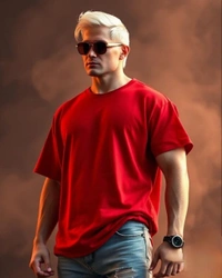 Red Oversized Tshirt - M