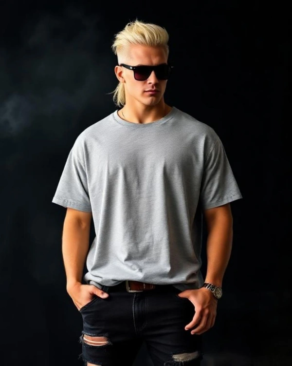 Oversized Grey Men's Tshirt - XL