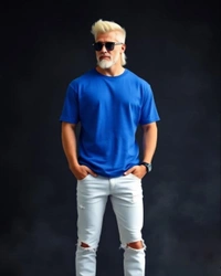 Royal Blue Oversized Men's Tshirt - XXL