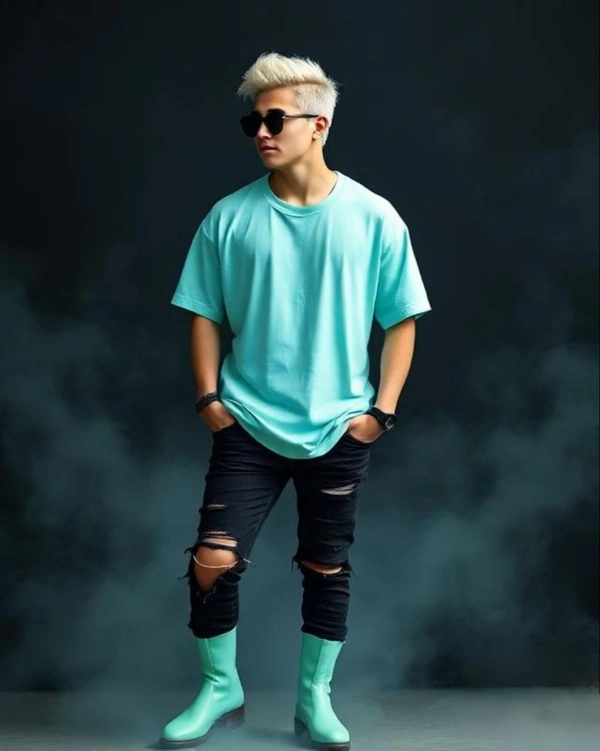Mint Stylish Oversized Tshirt - S