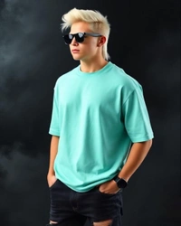 Mint Stylish Oversized Tshirt - S