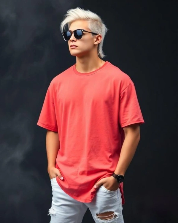 Coral Oversized Tshirt - S