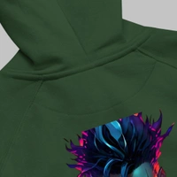 Devil Word Stylish Green Sweat Hoodie - XL