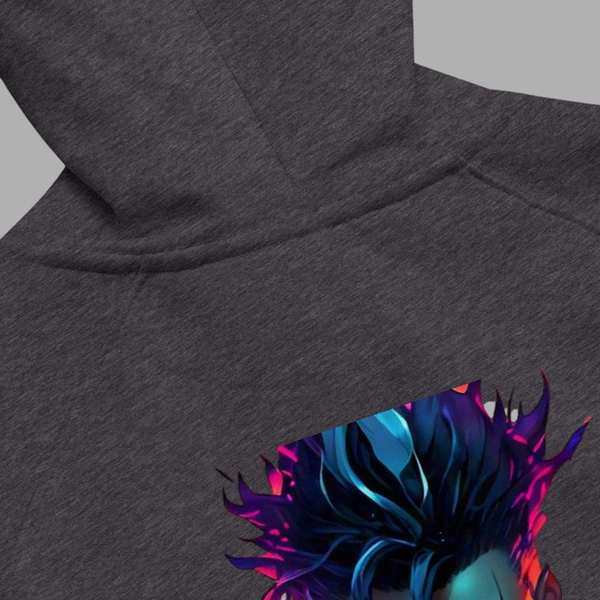 Devil Word Stylish Grey Sweat Hoodie - L