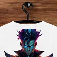 Devil Word Stylish White Oversize Tshirt  - M