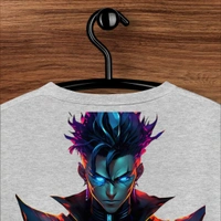 Devil Word Stylish Grey Oversize Tshirt  - XXL