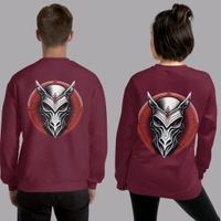 Ghost Mask Printed Stylish Unisex Maroon Sweatshirt - XXL