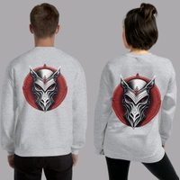 Ghost Mask Printed Stylish Unisex Grey Sweatshirt - XL