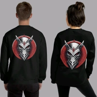 Ghost Mask Printed Stylish Unisex Black Sweatshirt - XL