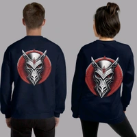 Ghost Mask Printed Stylish Unisex Navy Sweatshirt - M
