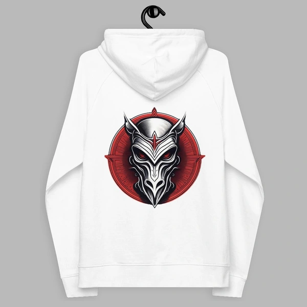 Ghost Mask Printed Stylish Unisex White Sweat Hoodie - L