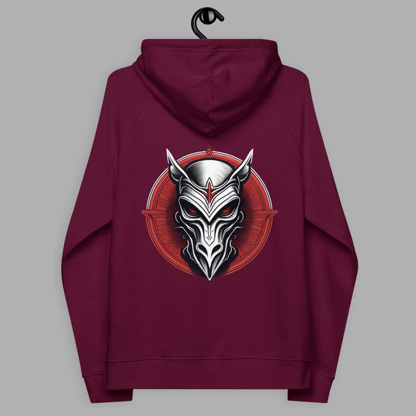 Ghost Mask Printed Stylish Unisex Maroon Sweat Hoodie - L