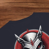 Devil Masked Printed Unisex Navy Oversized Tshirt - XL