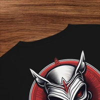 Ghost Masked Printed Unisex Black Oversized Tshirt - XL