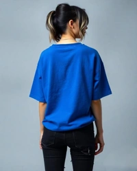 Stylish Royal Blue Oversized Women's Tshirt - XXL