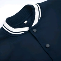 Stylish Navy Blue Varsity Jacket - M