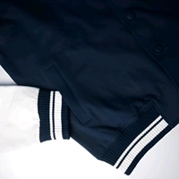 Stylish Navy Blue Varsity Jacket - 3XL