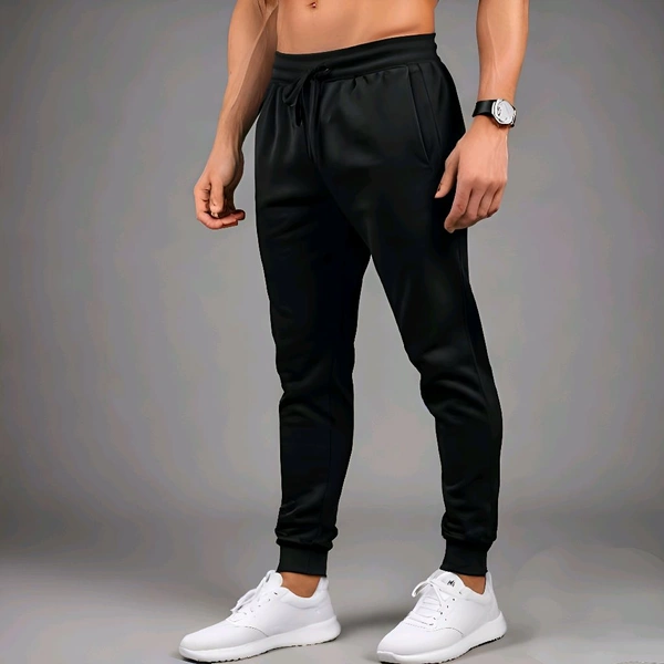 Stylish Unisex Black Joggers - XL