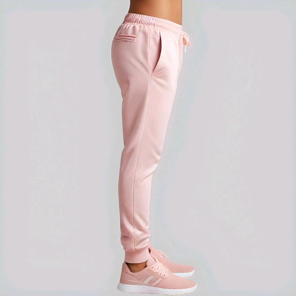 Stylish Unisex Light Pink Joggers - L