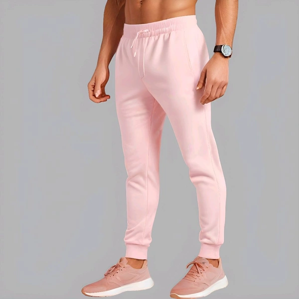 Stylish Unisex Light Pink Joggers - XXL
