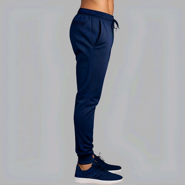 Stylish Unisex Navy  Joggers - M