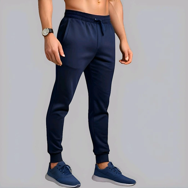 Stylish Unisex Navy  Joggers - L