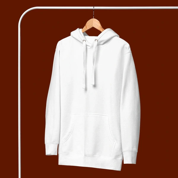 Unisex Classical Stylish White Hoodie - 3XL