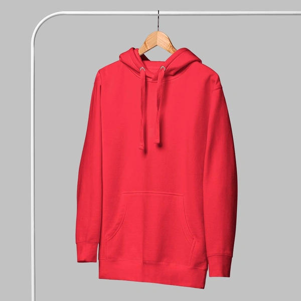 Unisex Classical Stylish Red Hoodie - M