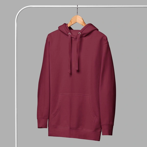 Unisex Classical Stylish Royal Maroon Hoodie - M