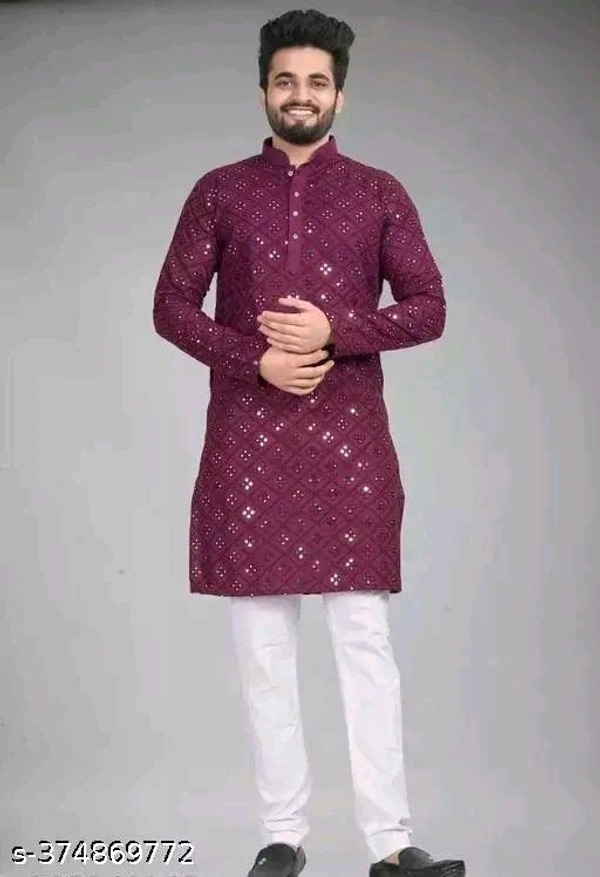 Men Kurta - Black, M