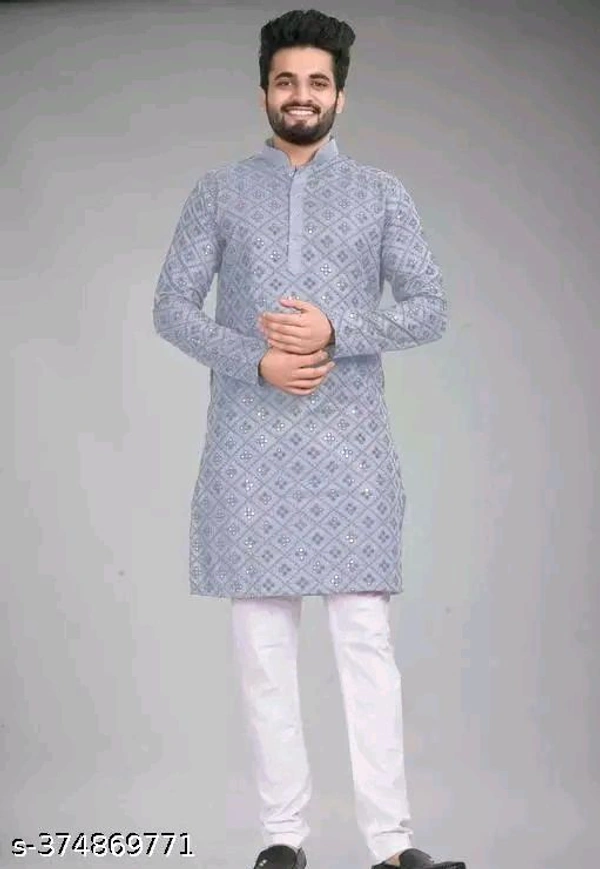 Men Kurta - Maroon, L