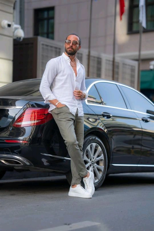 Stylish Formal Full Sleeve Shirt - M