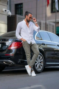 Stylish Formal Full Sleeve Shirt - M