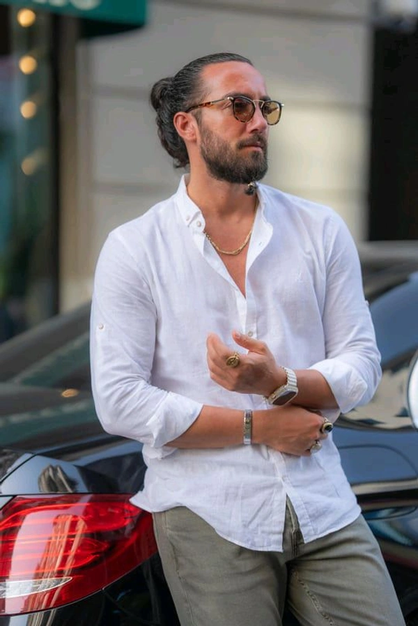 Stylish Formal Full Sleeve Shirt - M