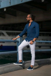 Stylish Formal Full Sleeve Shirt - L
