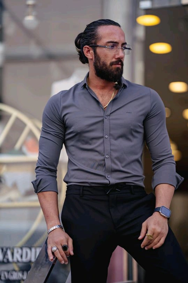 Stylish Formal Full Sleeve Shirt - L