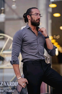 Stylish Formal Full Sleeve Shirt - L
