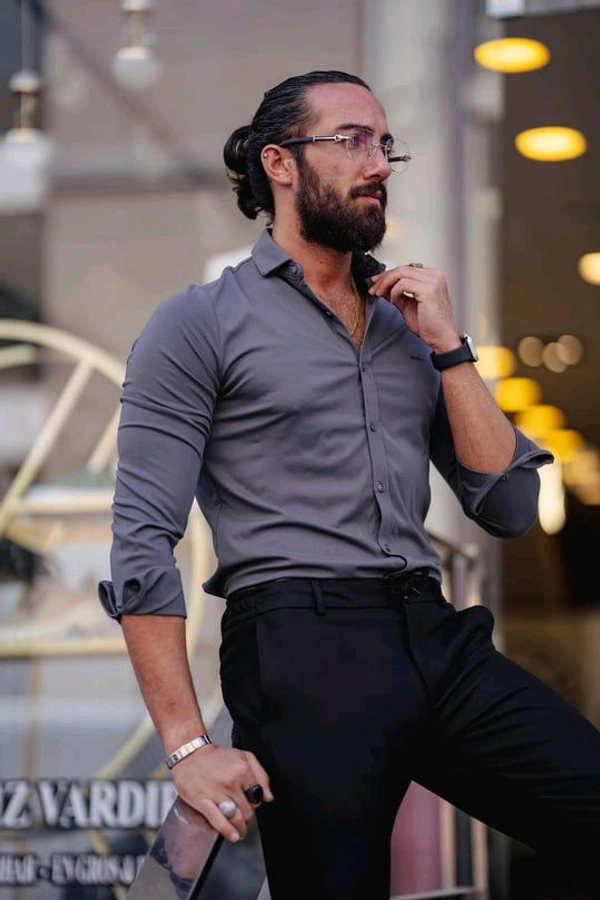 Stylish Formal Full Sleeve Shirt - L