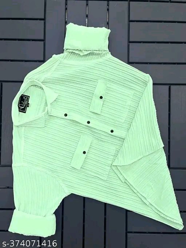 Stylnoxs Double Pocket Shirt - Green, M